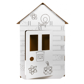 Domek XXL z autem kolorowanka 3D dla dzieci